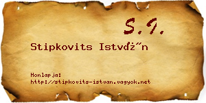 Stipkovits István névjegykártya