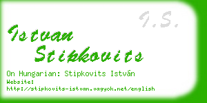 istvan stipkovits business card
