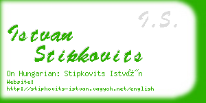 istvan stipkovits business card